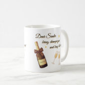Dear Santa Champagne Design Kaffeetasse (VorderseiteRechts)