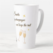Dear Santa Champagne Design Milchtasse (Rechte Ecke)