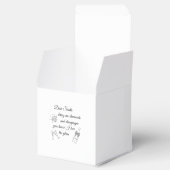 Dear Santa Champagne & Diamonds Line Art Design Geschenkschachtel (Geöffnet)