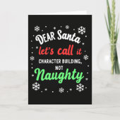 Dear Santa Christmas Card Character Building Karte (Vorderseite)