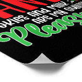 Dear Santa Cookies And Milk Are My Guilty Pleasure Poster (Ecke)