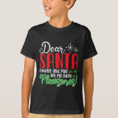 Dear Santa Cookies And Milk Are My Guilty Pleasure T-Shirt (Vorderseite)