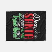 Dear Santa Cookies Are My Love! Funny Christmas Fleecedecke (Vorderseite (Horizontal))