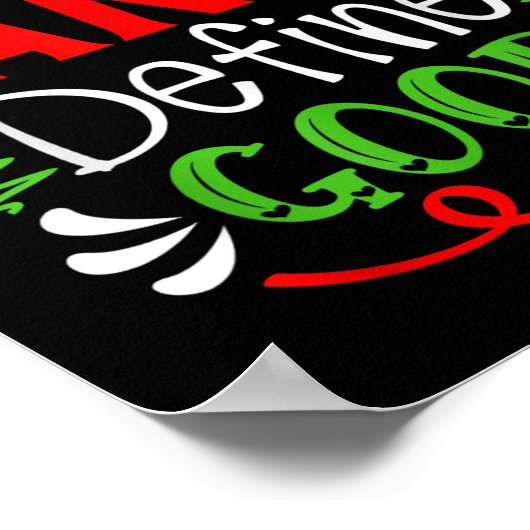 Dear Santa Define Good Christmas Humor Quotes Fami Poster (Ecke)