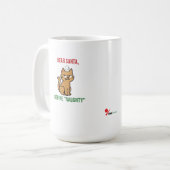 Dear Santa, Define ‘Naughty’ Funny Pet Lovers Kaffeetasse (Vorderseite Links)