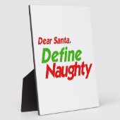 DEAR SANTA DEFINE NAUGHTY RED -.pnng Fotoplatte (Seite)