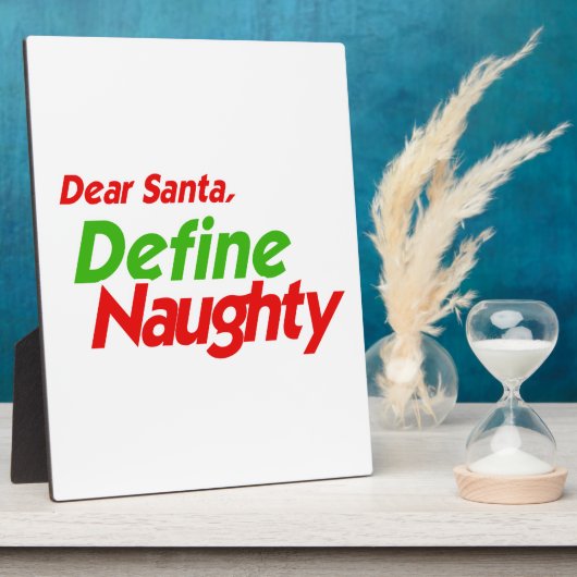 DEAR SANTA DEFINE NAUGHTY RED -.pnng Fotoplatte (Seite)