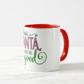**DEAR SANTA—DEFINIEREN SIE GUTE*** FUN CHRISTMAS TASSE (VorderseiteRechts)