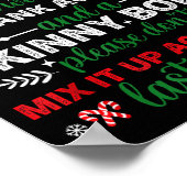 Dear Santa Fat Bank Account Skinny Body Funny Chri Poster (Ecke)