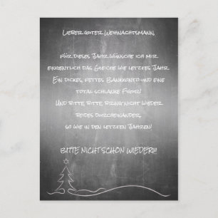 Dear Santa Feiertagspostkarte