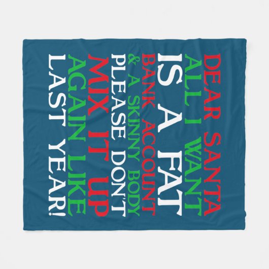 Dear Santa Fleecedecke (Vorderseite (Horizontal))