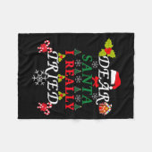 Dear Santa Funny Christmas Meme Family Xmas Pajama Fleecedecke (Vorderseite (Horizontal))