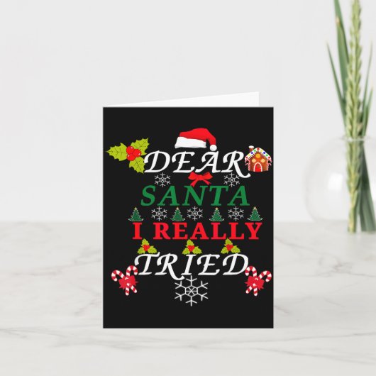 Dear Santa Funny Christmas Meme Family Xmas Pajama Karte (Vorderseite)