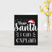 Dear Santa Funny Uni Kids Christmas T Shirt Karte (Gelbe Blume)
