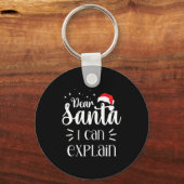Dear Santa Funny Uni Kids Christmas T Shirt  Schlüsselanhänger (Vorderseite)