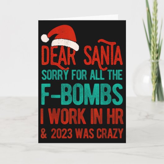 Dear Santa Human Resources Funny Hr Christmas 2023 Karte (Vorderseite)
