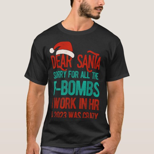 Dear Santa Human Resources Funny Hr Christmas 2023 T-Shirt (Vorderseite)