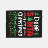 Dear Santa I Am A Christmas Cheerleader Funny Chri Fleecedecke (Vorderseite (Horizontal))