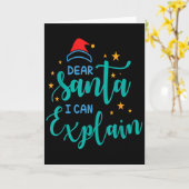 Dear Santa I Can And Explain Quote  Karte (Gelbe Blume)