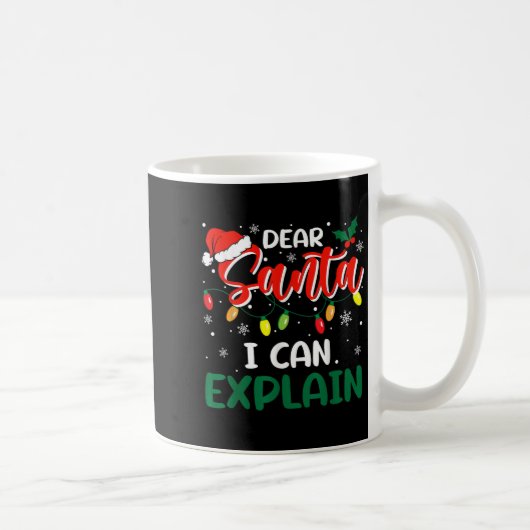 Dear Santa I Can Explain Christmas Family Matching Kaffeetasse (Rechts)