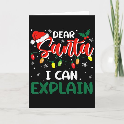 Dear Santa I Can Explain Christmas Family Matching Karte (Vorderseite)