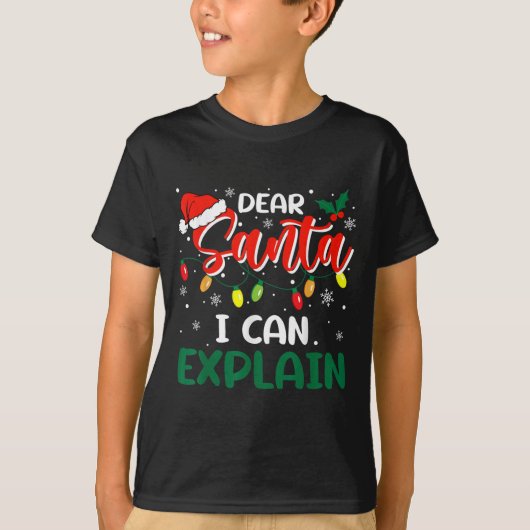 Dear Santa I Can Explain Christmas Family Matching T-Shirt (Vorderseite)