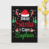 Dear Santa I Can Explain Family Christmas Men Wome Karte (Gelbe Blume)