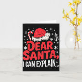 Dear Santa I Can Explain Funny Christian Karte (Gelbe Blume)