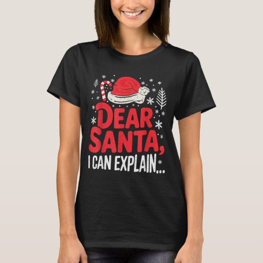 Dear Santa I Can Explain Funny Christian T-Shirt (Vorderseite)
