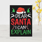 Dear Santa I Can Explain Funny Christmas Joke Humo Karte (Gelbe Blume)