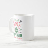 Dear Santa I can Explain Funny Christmas Kaffeetasse (Vorderseite Links)