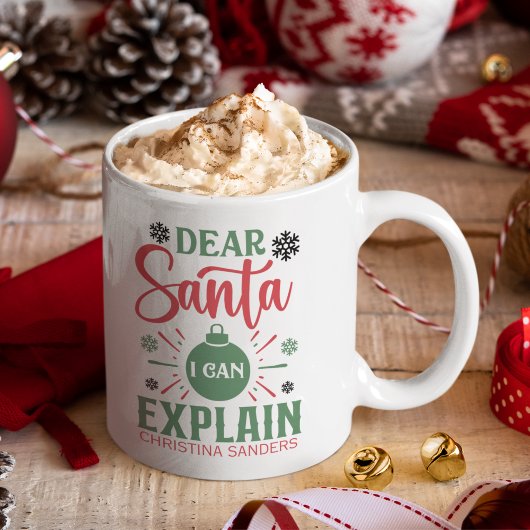 Dear Santa I can Explain Funny Christmas Kaffeetasse