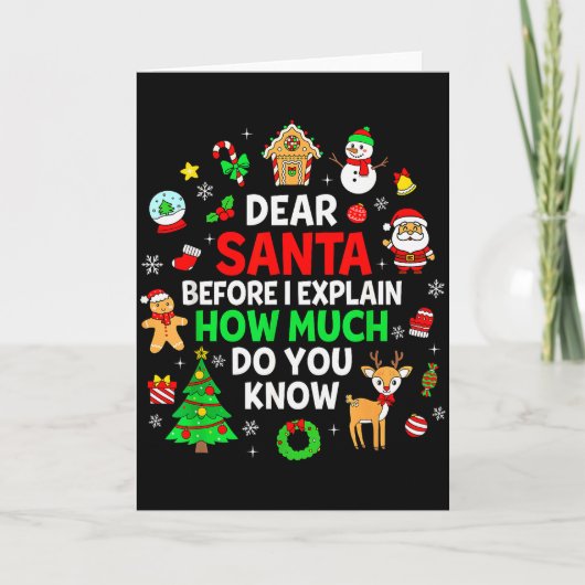 Dear Santa I Can Explain Funny Christmas Matching  Karte (Vorderseite)