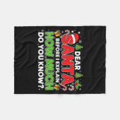Dear Santa I Can Explain Funny Christmas Men Women Fleecedecke (Vorderseite (Horizontal))