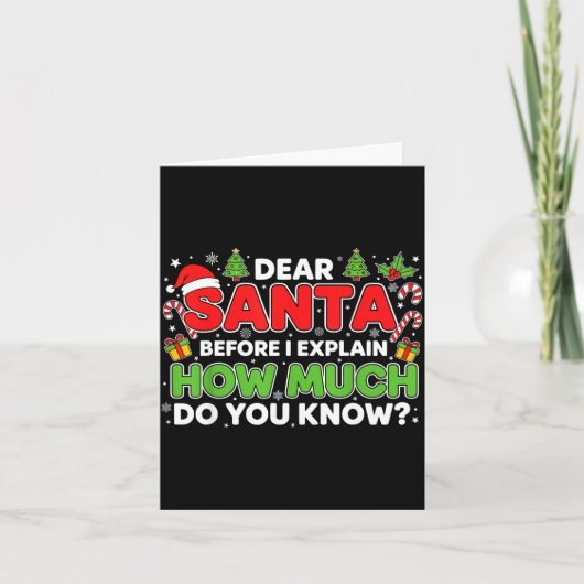 Dear Santa I Can Explain Funny Christmas Men Women Karte (Vorderseite)