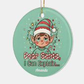 Dear Santa I Can Explain Funny Christmas Ornament (Links)
