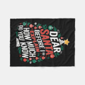 Dear Santa I Can Explain Funny Christmas Pjs Tree Fleecedecke (Vorderseite (Horizontal))