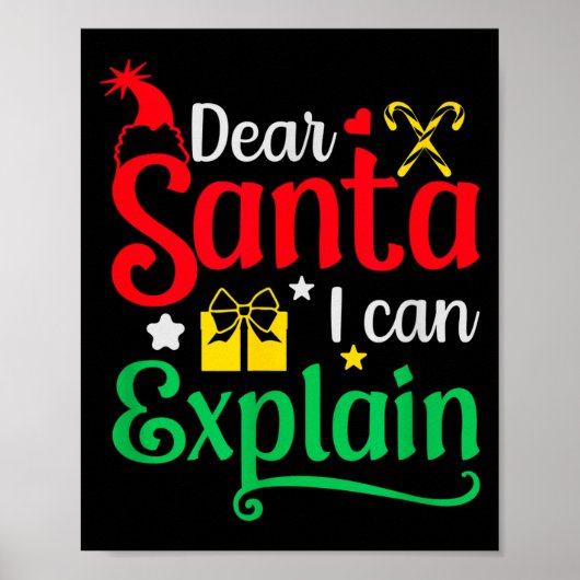 Dear Santa I Can Explain Funny Christmas Poster (Vorne)