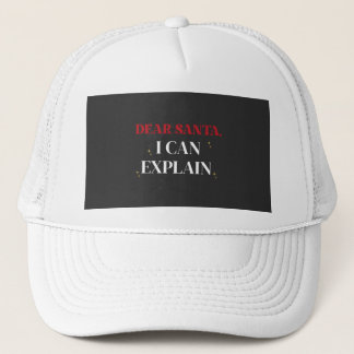 Dear Santa I Can Explain Funny Christmas Shirt Truckerkappe