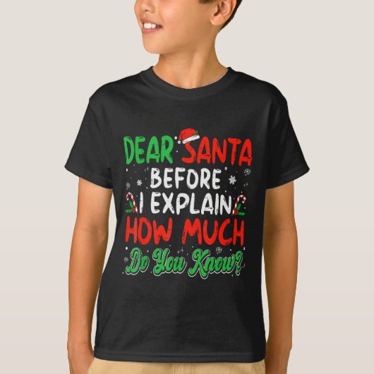 Dear Santa I Can Explain Funny Christmas Shirts Ki (Vorderseite)