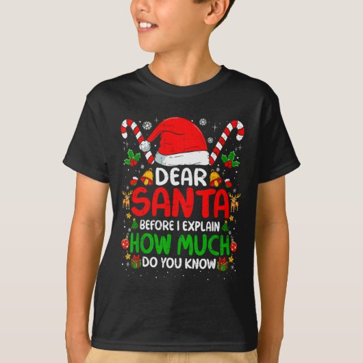 Dear Santa I Can Explain Funny Christmas Shirts Ki (Vorderseite)
