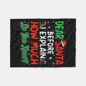Dear Santa I Can Explain Funny Christmas Shirts Ki Fleecedecke (Vorderseite (Horizontal))