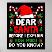 Dear Santa I Can Explain Funny Christmas Shirts Ki Poster (Vorne)