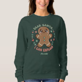 Dear Santa, I Can Explain Funny Christmas Sweatshirt (Vorderseite)