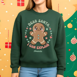 Dear Santa, I Can Explain Funny Christmas Sweatshirt