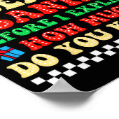 Dear Santa I Can Explain Funny Christmas Xmas Squa Poster (Ecke)