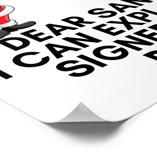 Dear Santa I Can Explain Funny Dog Christmas Mug Poster (Ecke)