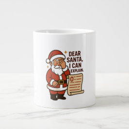 Dear Santa, I Can Explain Funny Mug Jumbo-Tasse