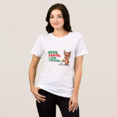 Dear Santa I Can Explain Funny Reindeer Christmas Tri-Blend Shirt (Vorderseite voll)