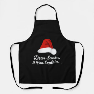 Dear Santa I Can Explain Funny Schürze